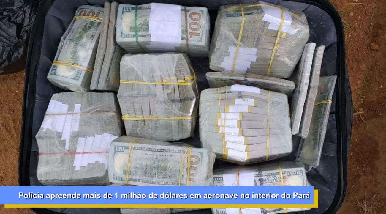 Polícia apreende mais de 1 milhão de dólares em aeronave no interior do Pará