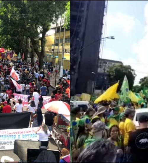 Feriado de 7 de setembro tem manifestações no Pará contra e a favor do governo Bolsonaro